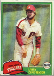1981 Topps Baseball Cards      346     Larry Christenson